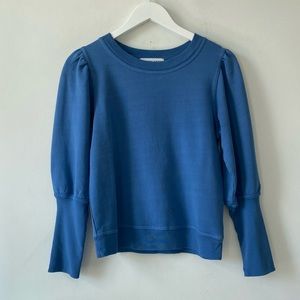 APIECE APART Blue Puff Sleeve Sweatshirt Small